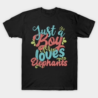 Just A Boy Who Loves Elephants Gift graphic T-Shirt